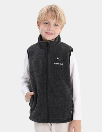 Boy's Heated Fleece Vest 7.4V, KB15 - Dark Grey