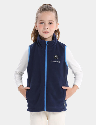 Girl's Heated Fleece Vest 7.4V, KG14 - Navy