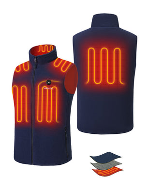 Men’s Heated Fleece Vest (Up to 13 heating hours), M2117 Pro