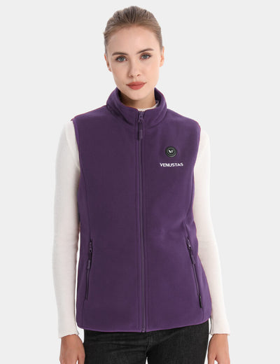 Women's Heated Fleece Vest 7.4V - New Colors, W2117 - Plum Purple