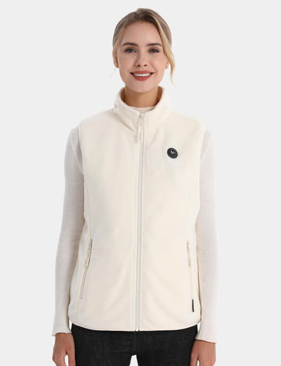 Women’s Heated Fleece Vest (Up to 20 heating hours), W2117 Max - White