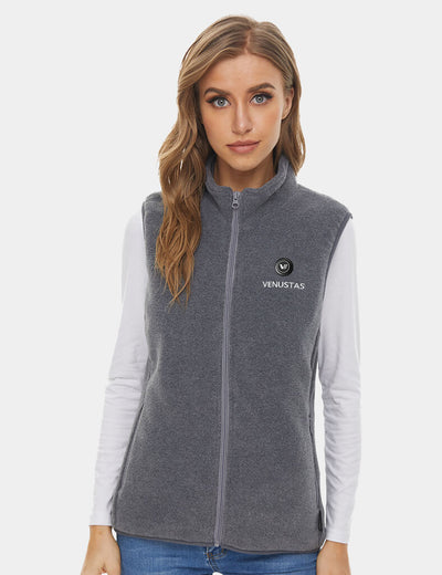 Women's Heated Fleece Vest 7.4V, W2117 - Chests-Heating-Grey
