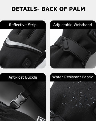 Unisex Waterproof Heated Gloves 7.4V