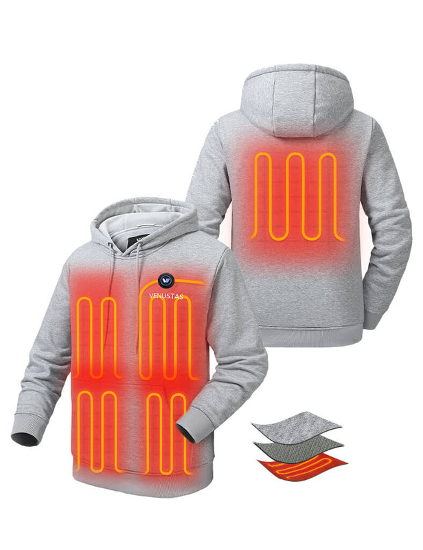 [Open Box] Pullover Heated Hoodie for Unisex with Heating Pockets 7.4V, U2139