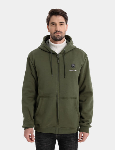 Zipper up Heated Hoodie for Unisex 7.4V - New Colors - Olive