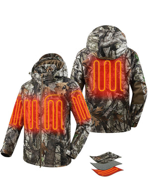 Men's Heated Silent Hunting Jacket 7.4V - Next Camo G2™, M45 Max hover
