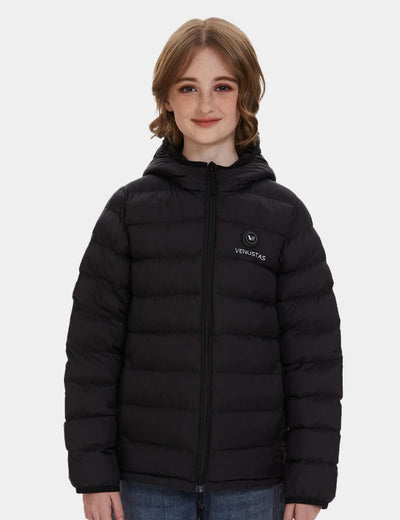 Girl’s Heated FELLEX®  Hooded Jacket 7.4V, KG12 - Black
