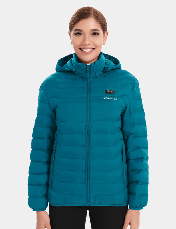 Heated Jacket With Dual Control Button 7.4V For Unisex - Green