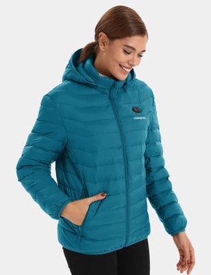 Heated Jacket With Dual Control Button 7.4V For Unisex - Green