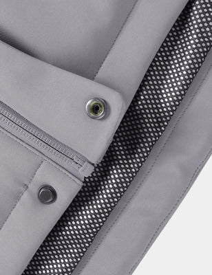 Men's Heated Jacket 7.4V M2168 by Venustas, grey heated jacket with perforated mesh lining and snap placket