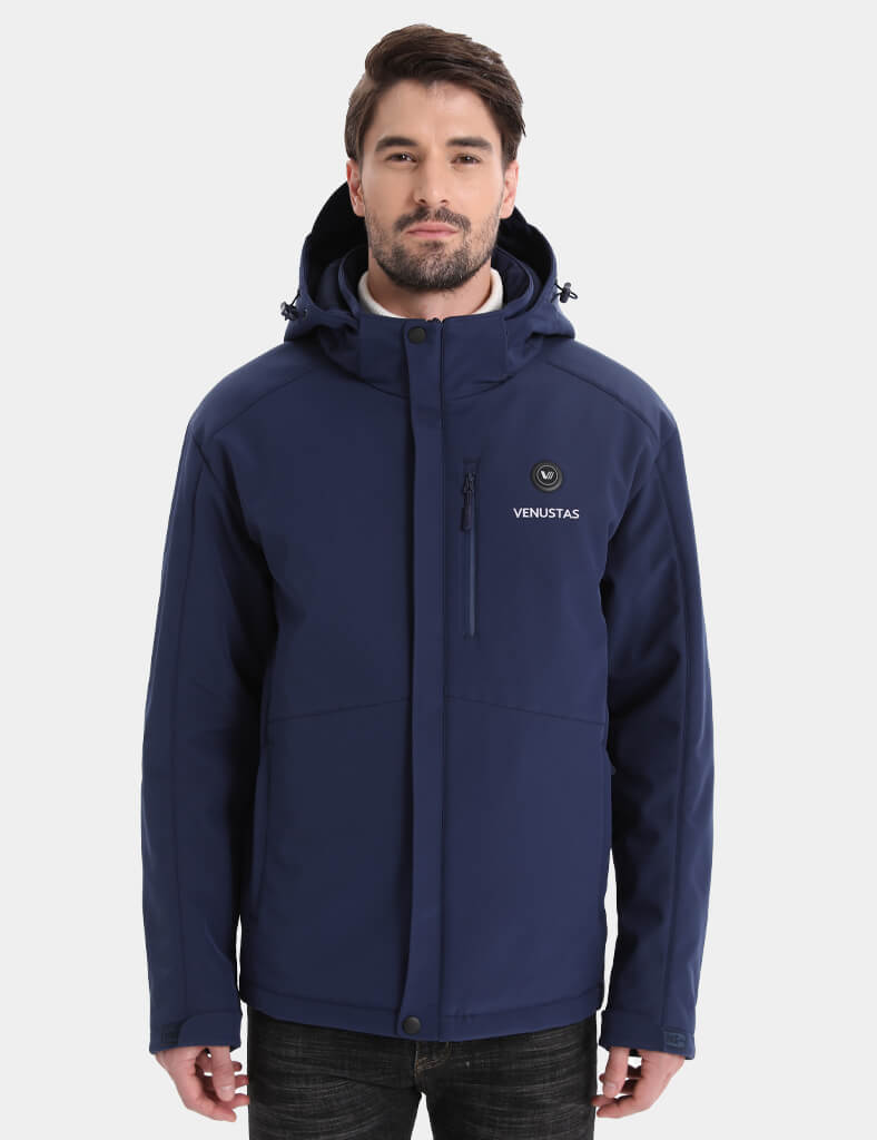 Men's Heated Jacket 7.4V - Navy/ Grey/ Silver Pine, M2168 Venustas heated jacket navy with 7.4V heating system