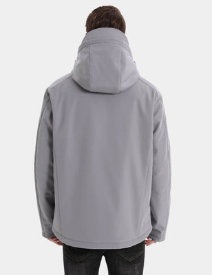 Men's Heated Jacket 7.4V - Navy/ Grey/ Silver Pine, M2168 Venustas heated jacket in grey with 7.4V heating