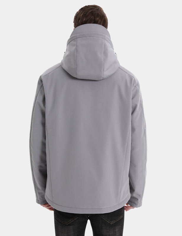Men's Heated Jacket 7.4V - Navy/ Grey/ Silver Pine, M2168 Venustas heated jacket in grey with 7.4V heating