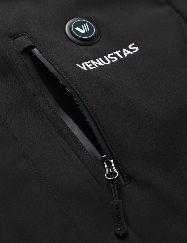 [Bundle] Women's Heated Jacket 7.4V & Women's Heated Vest 7.4V Venustas black heated apparel with 7.4V control button