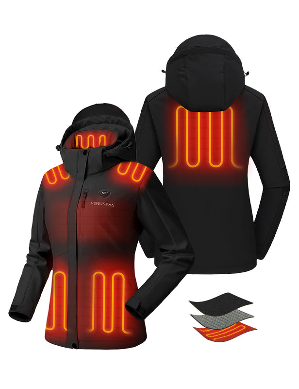 Women's Heated Jacket 7.4V -Black, Pockets