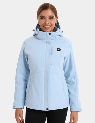 Women's Heated Jacket 7.4V - Blue/ Light Grey/ Navy/ Burgundy, W2168 - Blue