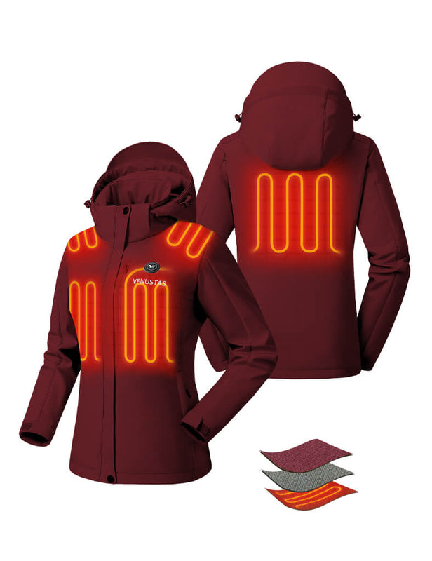 Women's Heated Jacket 7.4V - Blue/ Light Grey/ Navy/ Burgundy/ Black