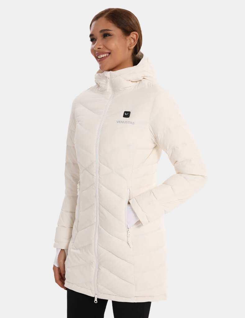 Heated Long Down Jacket 7.4V For Women, W62