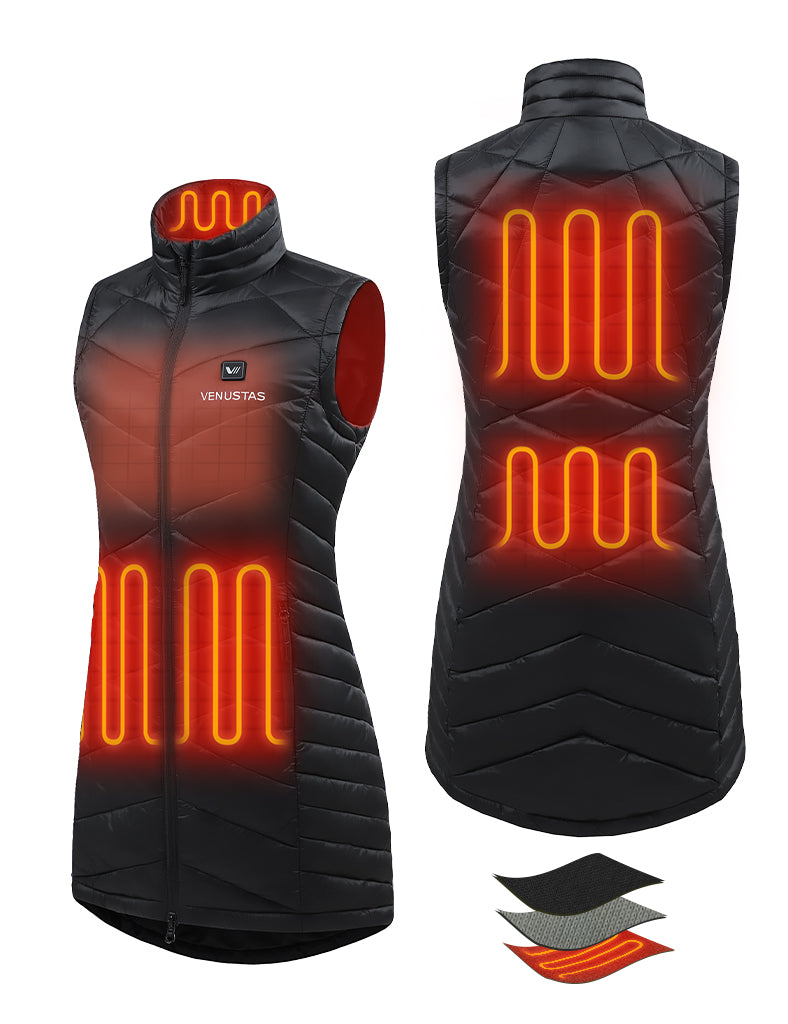 Women's Heated Long Quilted Vest 7.4V, W24L