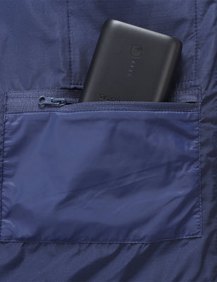 Women's Heated Long Quilted Vest 7.4V, W24L by Venustas navy heated vest with inner pocket 7.4V battery pack