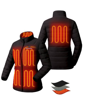 Women's Recycled Heated Lightweight Down Jacket 7.4V, EW32 [Final Sale] hover