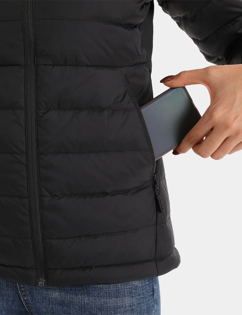 Women's Recycled Heated Lightweight Down Jacket 7.4V, EW32 [Final Sale]