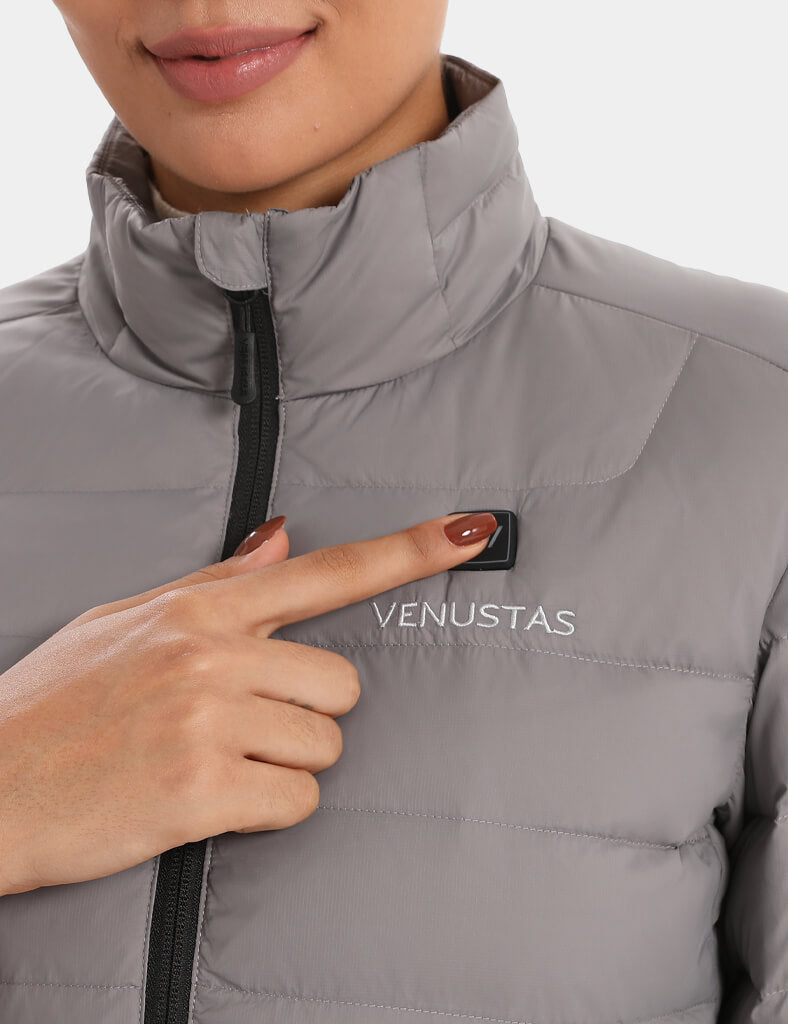 Women's Recycled Heated Lightweight Down Jacket 7.4V, EW32 [Final Sale]