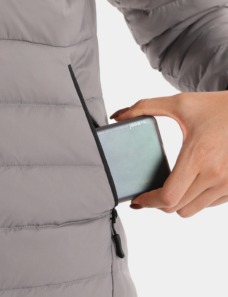 Women's Recycled Heated Lightweight Down Jacket 7.4V, EW32 [Final Sale]