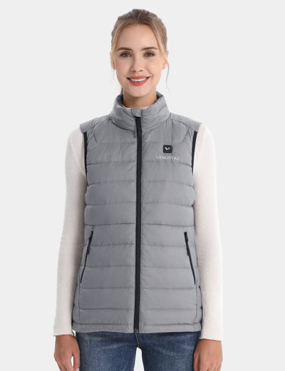 Women's Recycled Heated Lightweight Down Vest 7.4V, EW30 - Grey