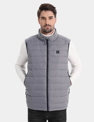 Men's Recycled Heated Lightweight Down Vest 7.4V - Black/ Grey