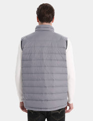 Men's Recycled Heated Lightweight Down Vest 7.4V - Black/ Grey