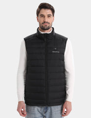 Men's Recycled Heated Lightweight Down Vest 7.4V - Black/ Grey