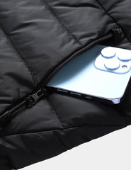 Men's Recycled Heated Lightweight Down Vest 7.4V - Black/ Grey