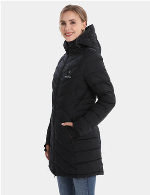 Women's Heated Recycled Puffer Jacket 7.4V - Black\ Grey