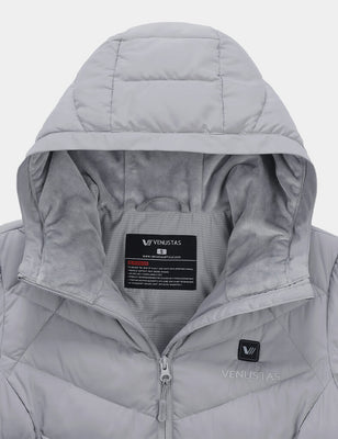 Women's Heated Recycled Puffer Jacket 7.4V - Black\ Grey