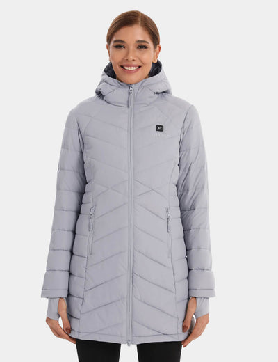 Women’s Heated Recycled Puffer Jacket 7.4V, EW68 - Grey