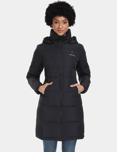 Women’s Heated Recycled Down Jacket 7.4V, EW72 - Black