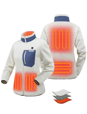 Women's Colorblock Heated Recycled Sherpa Jacket 7.4V hover