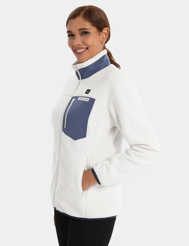 Women's Colorblock Heated Recycled Sherpa Jacket 7.4V, EW40 [Final Sale]