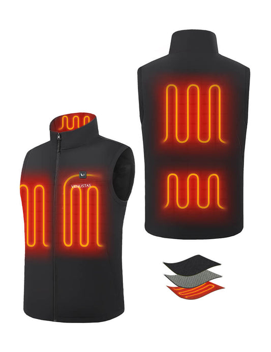 Men's Lightweight Recycled Heated Softshell Vest 7.4V