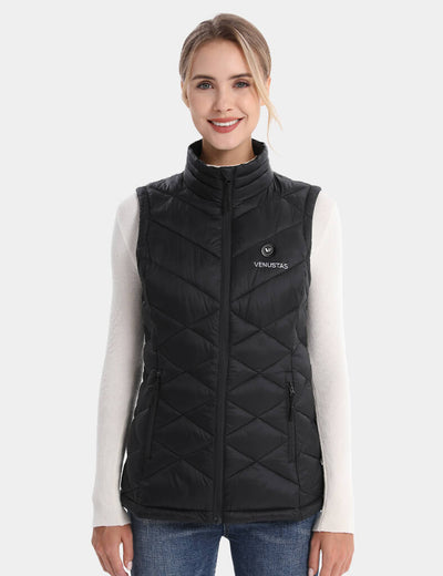 Women’s Heated Down Vest 7.4V with Heating Pockets, W51 [Final Sale] - Black