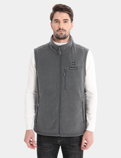 Men’s Heated Recycled Fleece Vest 7.4V, EM21 - Dark Grey