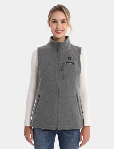 Women’s Heated Recycled Fleece Vest 7.4V, EW22 - Grey