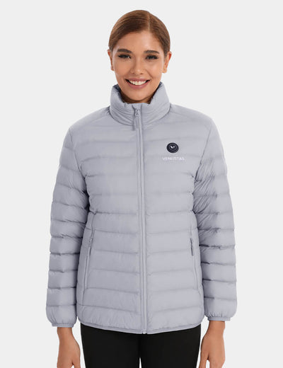 Women's Heated Lightweight Puffer Jacket 7.4V, W48 [Final Sale] - Grey