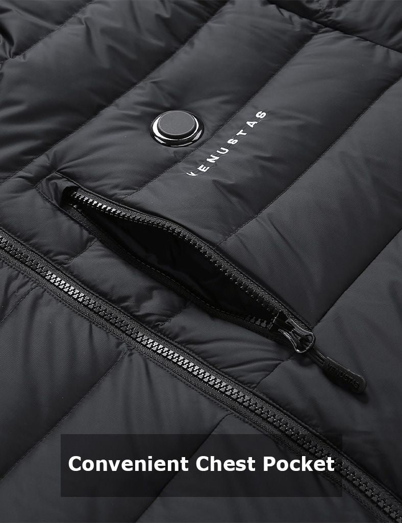 Men's Heated Down Coat with Heating Pockets, 7.4V, M61