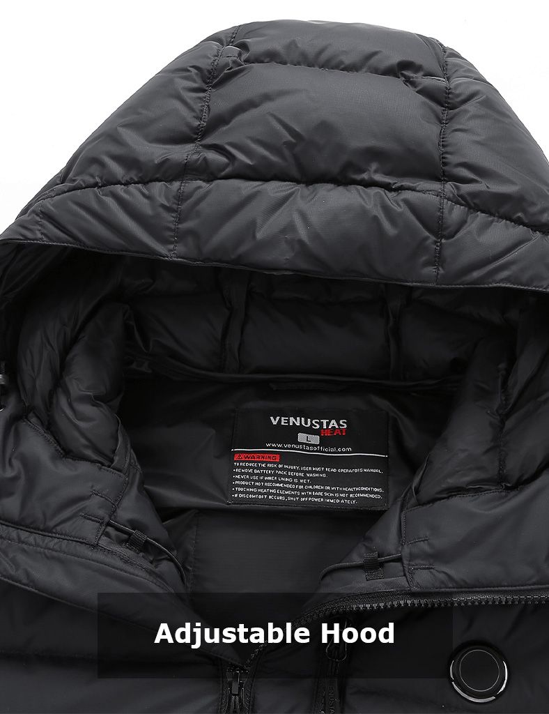 Men's Heated Down Coat with Heating Pockets, 7.4V, M61