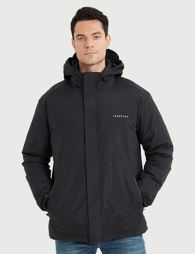 Men's 3-in-1 Heated Down Jacket 7.4V, M63 [Final Sale] - Black