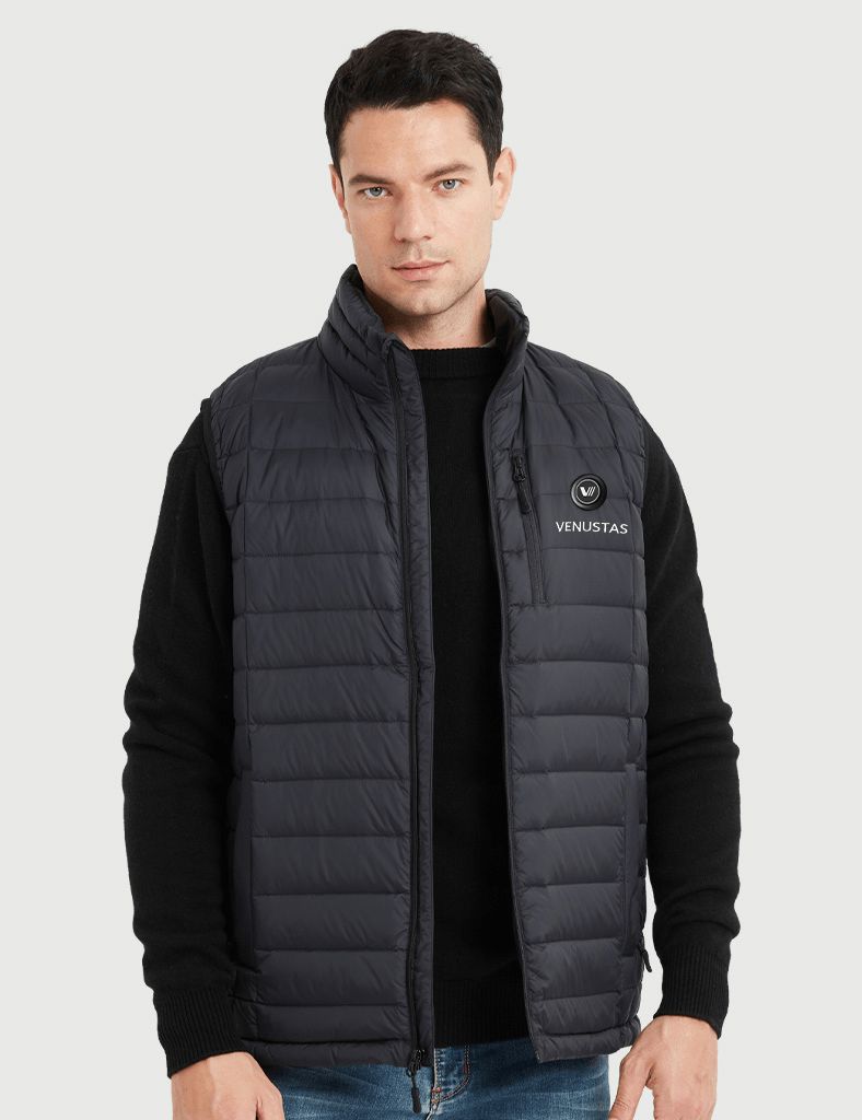 Men's Heated Vest with Stand Collar