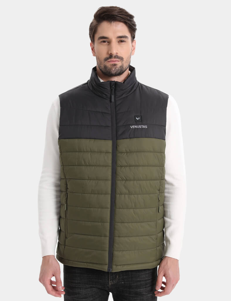 [Open Box] Men's Classic Heated Vest 7.4V - Olive Grill/ Grey Heather Grill, M2118