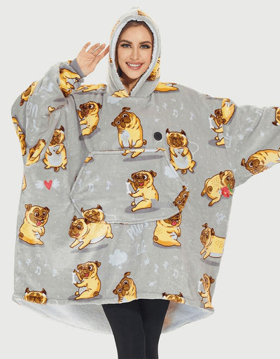 Oversized Heated Wearable Blanket Hoodie 7.4V, U2169 [Final Sale] - Bulldog
